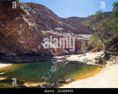 Ormiston Gorge piscina, Tjoritja / West MacDonnell National Park, territorio del Nord Foto Stock