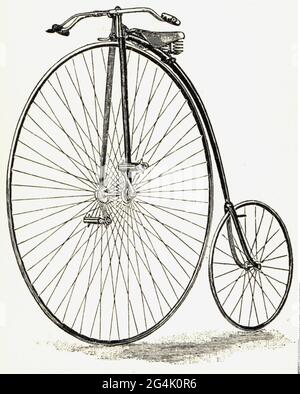 Trasporto / trasporto, biciclette, velocipede, sistema razionale, circa 1885, Incisione del legno, circa 1895, IL COPYRIGHT DELL'ARTISTA NON DEVE ESSERE ELIMINATO Foto Stock