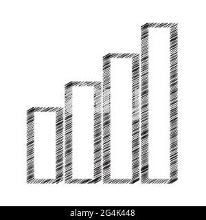 simbolo dell'icona del grafico aziendale su sfondo vettoriale bianco Illustrazione Vettoriale