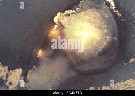 Vinatge brillante disegno astratto di marmo grigio scuro, blu e oro con scintille. Sfondo vettoriale nella tecnica dell'inchiostro alcolico con glitter. Modello per Illustrazione Vettoriale