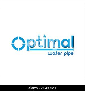 design esclusivo con logo optimal water pipe Illustrazione Vettoriale