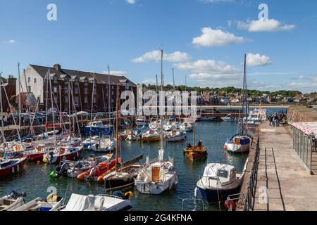 Porto di Berwick Nord in un giorno estivo 2021 Foto Stock