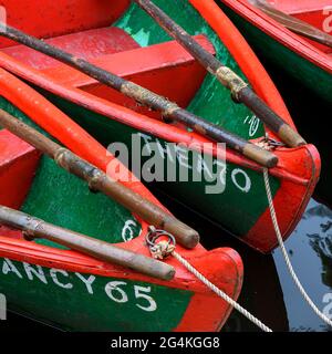 Il viadotto di Knaresborough, costruito per trasportare i treni attraverso il fiume Nidd fino alla stazione di Knaresborough. Girato da sotto le rovine del castello di Knaresborough. Foto Stock