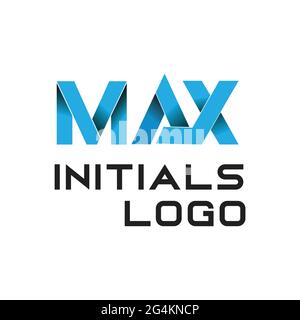 Max Initials logo ispirazione esclusiva dal design Illustrazione Vettoriale