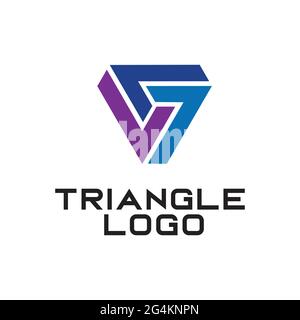 Esclusivo design ispirato al logo Triangle Illustrazione Vettoriale