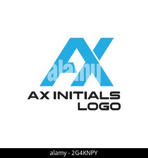 Ispirazione esclusiva dal design con logo AX Illustrazione Vettoriale