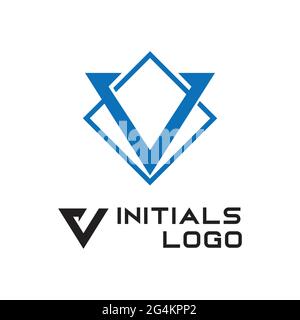 V initials logo esclusivo ispirazione di design Illustrazione Vettoriale