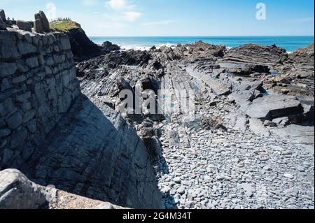 Vista della banchina di Hartland, Bideford nel Devon Nord Foto Stock
