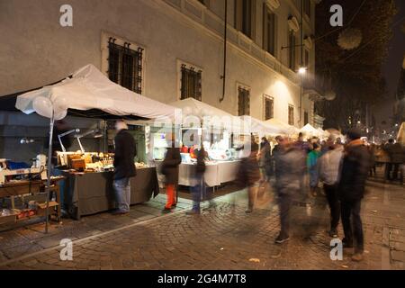 Marcatino dell'Artigianato, mercato artigianale in via Carlo Alberto, Torino, Italia, Europa Foto Stock