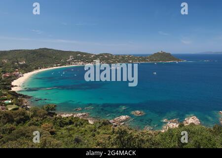 FRANCIA (2 A). CORSICA, CORSICA DEL SUD, CORSICA DEL SUD. CAMPOMORO, SI TROVA NEL GOLFO DI VALINCO, A BREVE DISTANZA DAL SEGUENTE LUOGO DI INTERESSE: PROPRIANO. Foto Stock