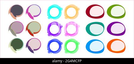 Cornice colorata in stile multiplo come insieme di elementi di progettazione grafica 1 Illustrazione Vettoriale