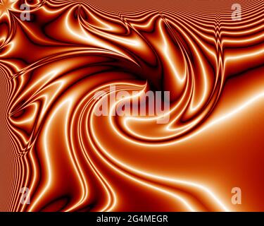 rendering 3d di uno sfondo astratto vibrante - texture ondulata rossa Foto Stock