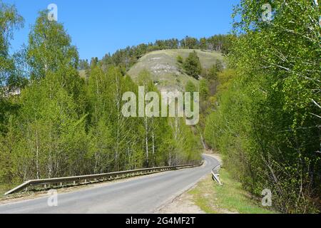 La strada che conduce alla foresta. Parco nazionale. Prenota. Foto Stock