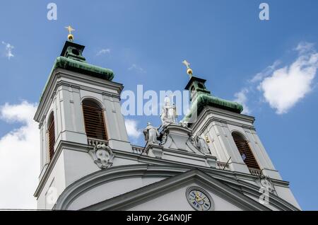 La chiesa di San Rocco (sic) è una chiesa di Vienna costruita nel 1642 da Ferdinando III grazie alla conservazione di Vienna dalla peste. Foto Stock