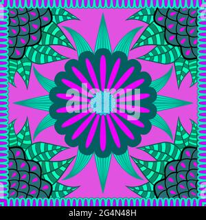 Bandana tradizionale ornamentale paisley, EPS8 - grafica vettoriale. Illustrazione Vettoriale
