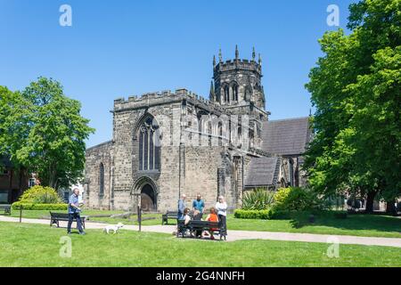 La Collegiata di St Mary, Saint Marys Place, Stafford, Staffordshire, Inghilterra, Regno Unito Foto Stock