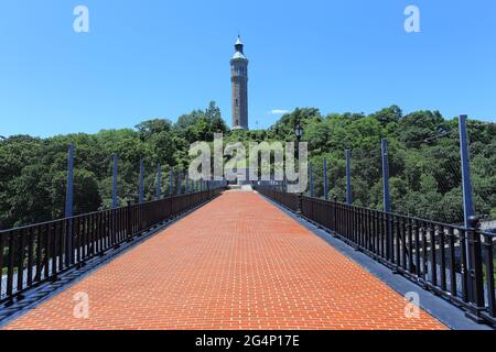 Croton Aqueduct High Bridge sul fiume Harlem, New York City Foto Stock