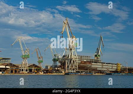 cantiere a Pola in Croazia Foto Stock