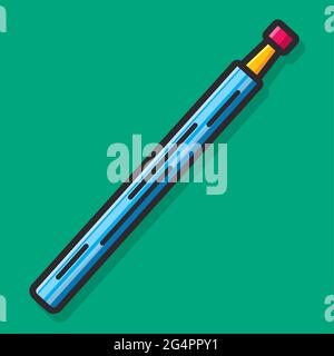 illustrazione elettronica del vettore di sigaretta in stile piatto Illustrazione Vettoriale