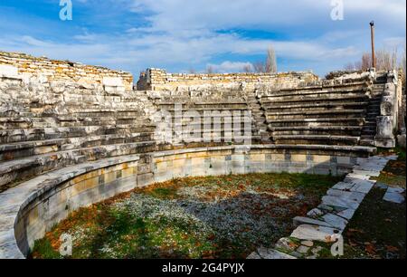 Odeon - piccolo teatro di concerti nella città di Troy. Turchia Foto Stock