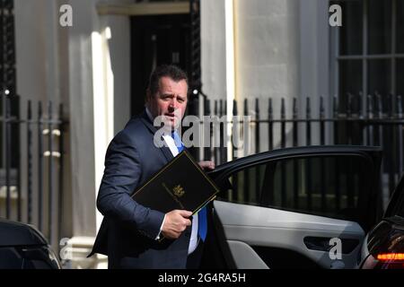 Downing Street Londra, Regno Unito. 23 Giugno 2021. Mark Spencer il Chief Whip arriva a Downing Street Credit: MARTIN DALTON/Alamy Live News Foto Stock