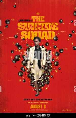 The Suicide Squad (2021) diretto da James Gunn e interpretato da Viola Davis come Amanda Waller nella presa di Jamie Gunn su un gruppo di condanne con poteri speciali inviati per assumere una stella telepatica chiamata Starro. Foto Stock