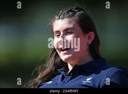 Hollie Arnold MBE durante l'annuncio della squadra di atletica para al Centro di Atletica ad alte prestazioni della Loughborough University. Data immagine: Mercoledì 23 giugno 2021. Foto Stock