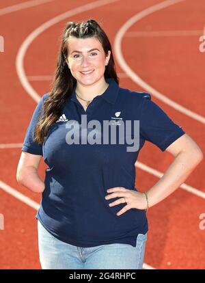 Hollie Arnold MBE durante l'annuncio della squadra di atletica para al Centro di Atletica ad alte prestazioni della Loughborough University. Data immagine: Mercoledì 23 giugno 2021. Foto Stock