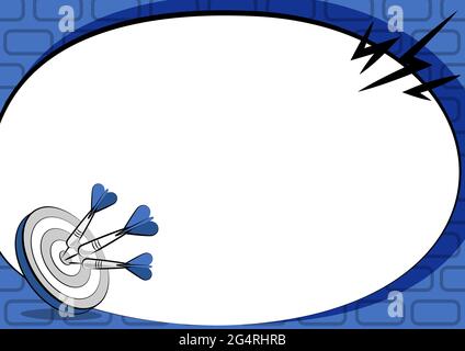 Presentazione del messaggio colpire il concetto di obiettivo Abstract Annoucement obiettivo Bacheca progettazione Annoucement informazioni visualizzazione messaggio importante obiettivo Illustrazione Vettoriale