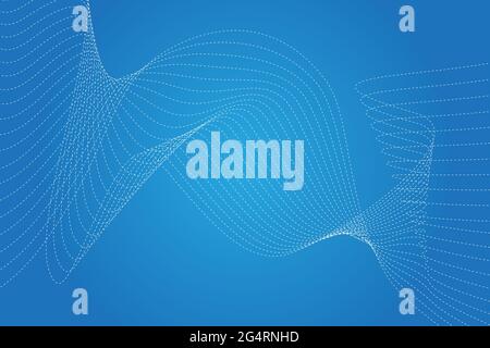 Sfondo astratto con linee curve ondulate. Illustrazione vettoriale per la progettazione. Onda dalla linea e dallo spazio blu. Illustrazione Vettoriale