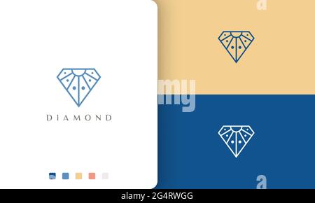 esclusivo logo diamond in stile semplice e moderno Illustrazione Vettoriale