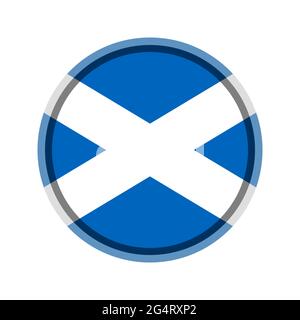 Scozia bandiera nazionale in forma rotonda Foto Stock