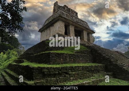 Il Tempio del Conte a Palenque, Messico Foto Stock