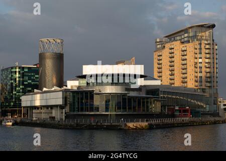 Teatro Lowry su Salford Quays, Manchester, Regno Unito Foto Stock