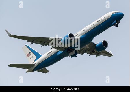 Gli aerei Boeing C-32 utilizzarono gli Stati Uniti per il trasporto del vice presidente (Air Force Two). Foto Stock