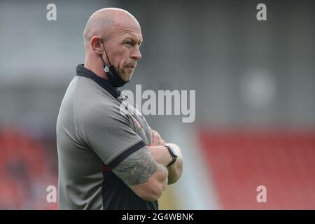 Leigh, Inghilterra - 19 Giugno 2021 - Leigh Legend Mickey Higham durante la Rugby League Betfred Super League Leigh Centurions vs Hull FC al Leigh Sports Village Stadium, Leigh, UK Dean Williams/Alamy Live News Foto Stock