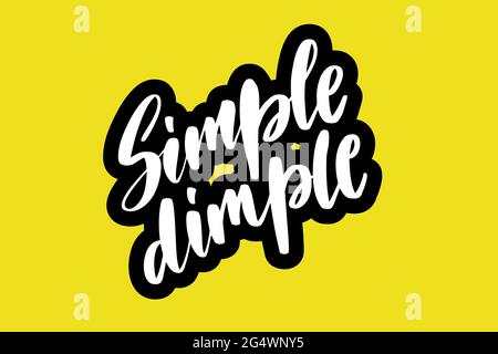 Concavità semplice. Tipografia scritta a mano. Vettore Illustrazione Vettoriale