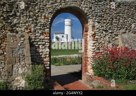 Hunstanton Chapel e il vecchio faro, Hunstanton, Norfolk Foto Stock