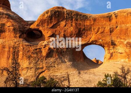 Tunnel Arch nel Parco Nazionale di Arches, Utah Foto Stock