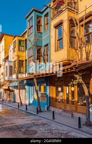 Turchia, Istanbul, Via nel quartiere di Balat Foto Stock