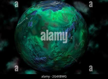 Immagine 3d ad alta risoluzione generata dal computer del pianeta Urano. Foto Stock