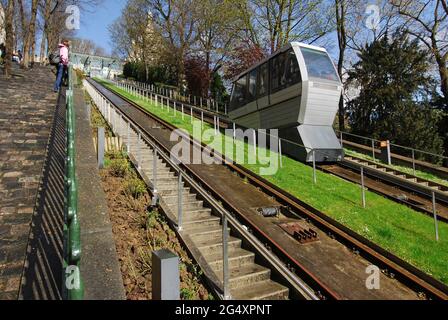 FRANCIA, PARIGI (75), FUNICOLARE A MONTMARTRE Foto Stock