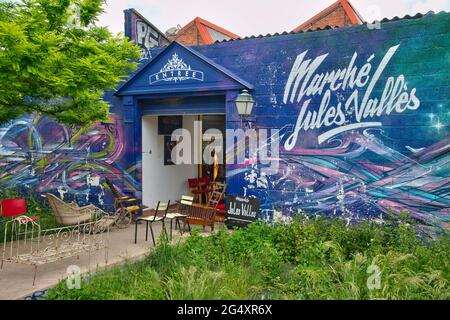 FRANCIA, SEINE-SAINT-DENIS (93), SAINT-OUEN, PUCES DI SAINT-OUEN (MERCATO DELLE PULCI DI SAINT-OUEN), JULES VALLES MERCATO Foto Stock