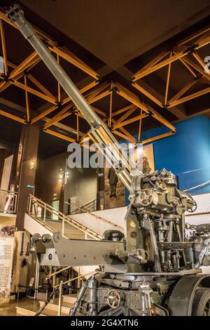 Musée de l'Artillerie - Draguignan (Var, Francia) 75mm anti-aereo 4 piste di attacco Mod 1917-1934 Foto Stock