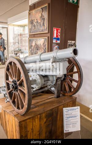 Musée de l'Artillerie - Draguignan (Var, Francia) 65mm Schneider Howitzer / Schneider-Ducrest 1906 Foto Stock