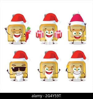 Emoticon di Babbo Natale con il carattere di un cartone animato in aracca di cocco. Illustrazione vettoriale Illustrazione Vettoriale