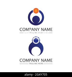 Logo People, Team, Succes People Work, Group and Community, vettore e design del logo Group Company e Business Care, logo Family Icon Succes Illustrazione Vettoriale