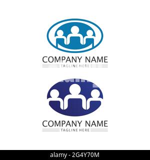 Logo People, Team, Succes People Work, Group and Community, vettore e design del logo Group Company e Business Care, logo Family Icon Succes Illustrazione Vettoriale