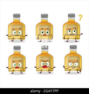 Carattere cartoon di arak di cocco con che espressione. Illustrazione vettoriale Illustrazione Vettoriale