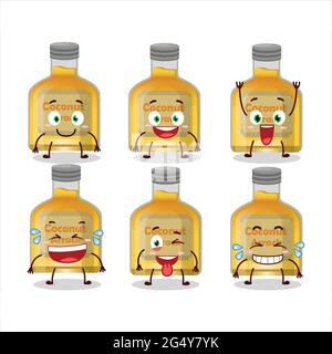 Carattere cartoon di arak di cocco con espressione sorriso. Illustrazione vettoriale Illustrazione Vettoriale